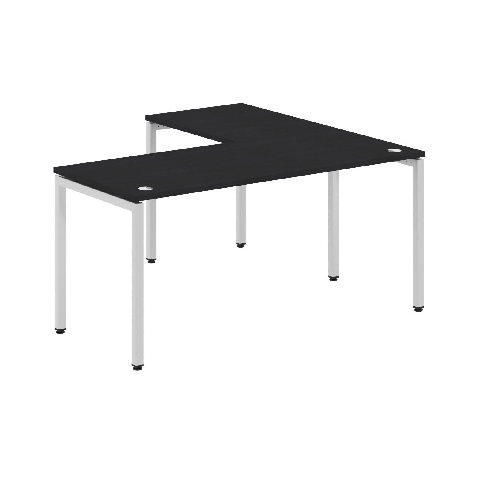 Стол угловой XSCT 1615 Дуб Юкон/Алюминий 1600х1500х750 XTEN-S