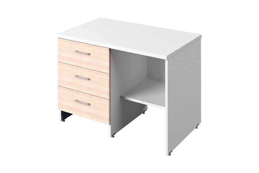 Греденция с 3 ящиками и нишей под канцелярские папки, левая Public comfort metal С-290л