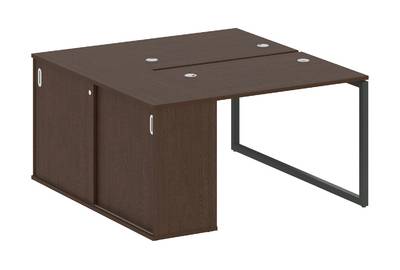 Бенч-стол на О-образном м/к с опорным шкафом-купе Metal system quattro 40x40 40БО.РС-СШК-1.1