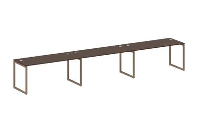 Бенч-стол на 3 раб.места на О-образном м/к Metal system quattro 40x40 40БО.СМ-3.4