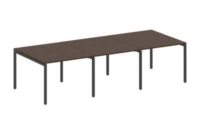 (3 столешницы) на П-образном м/к Metal system quattro 40x40 40БП.ПРГ-3.1